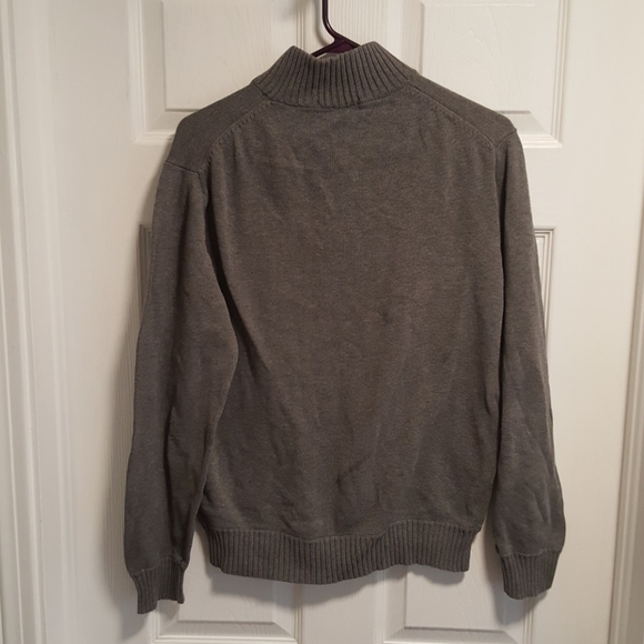 j. crew grey zip sweater (free bonus) - Picture 3 of 3